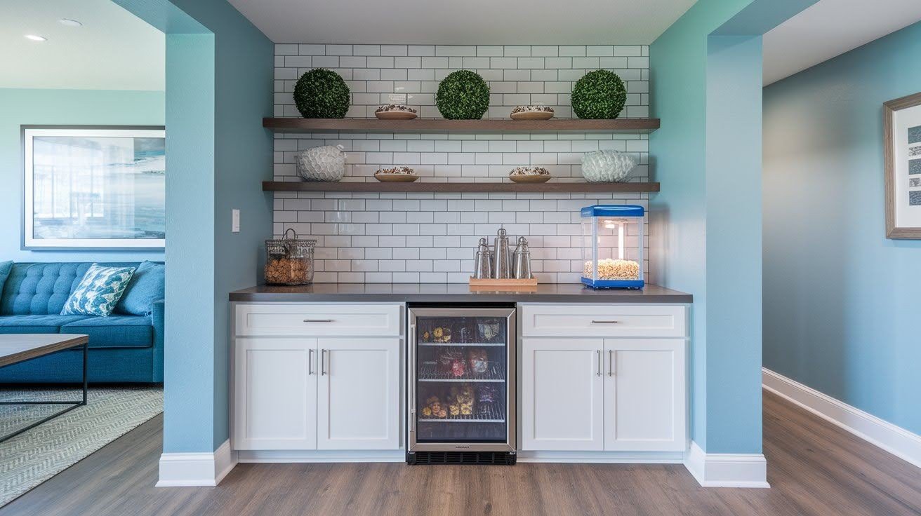 Add a Mini Fridge And Snack Station