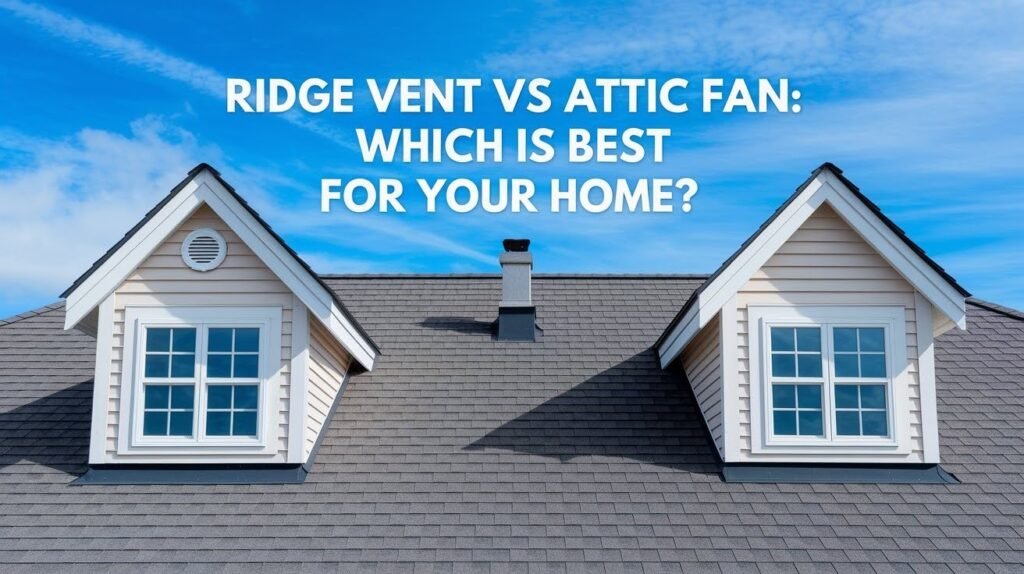 Ridge Vent vs Attic Fan