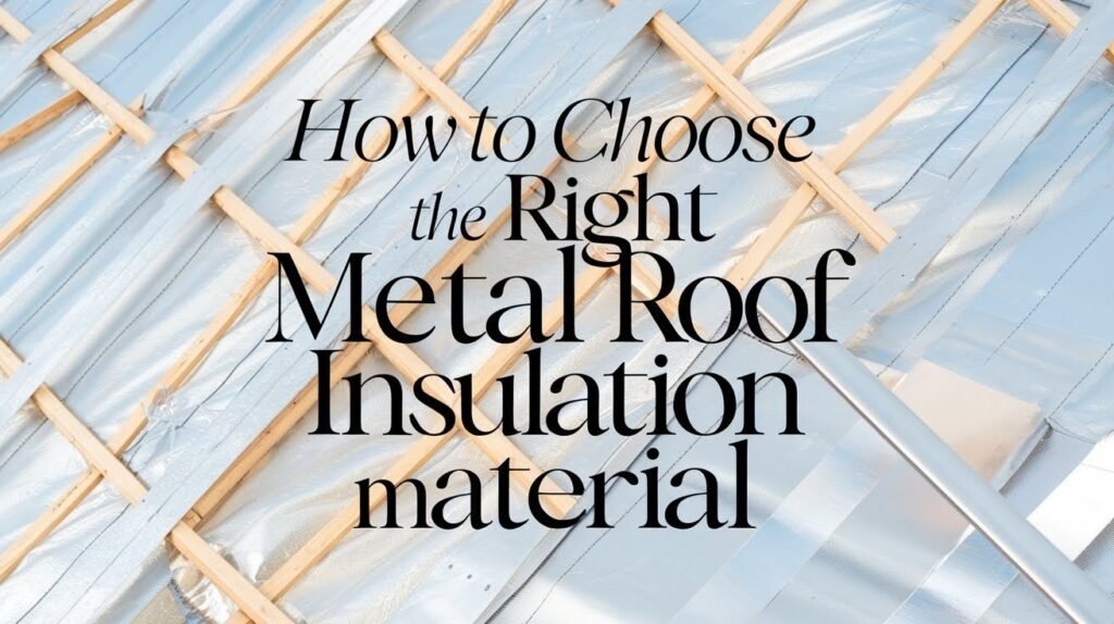How to Choose the Right Metal Roof Insulation Material? Right Metal Roof